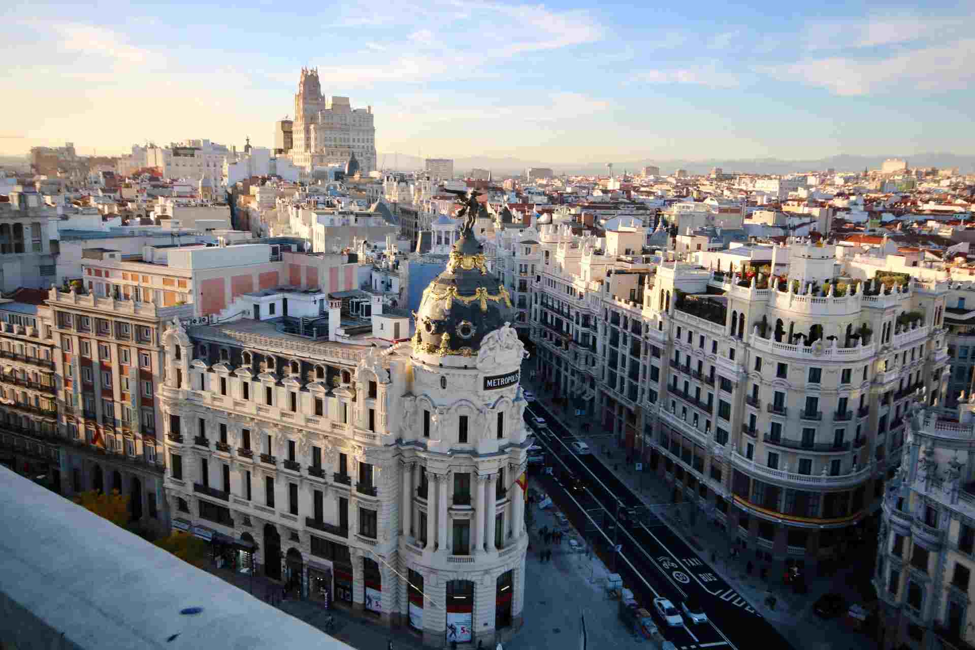 Atracciones de Gran Vía Madrid España.